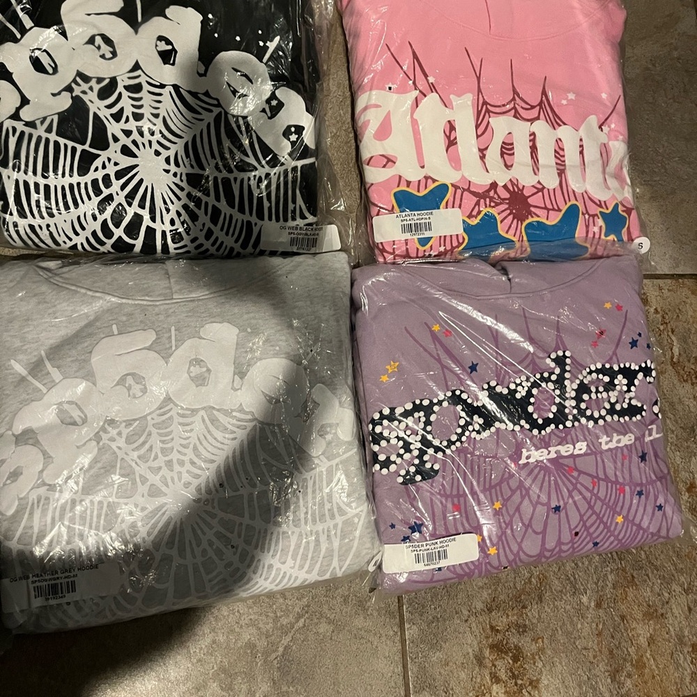 Spider Web Design Men's Pajama Tops - Black, Pink, Gray, Purple
